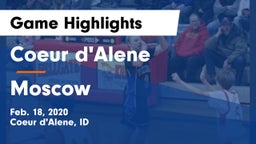 Coeur d'Alene  vs Moscow  Game Highlights - Feb. 18, 2020