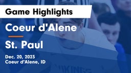Coeur d'Alene  vs St. Paul  Game Highlights - Dec. 20, 2023