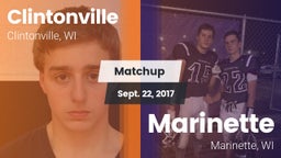 Matchup: Clintonville High vs. Marinette  2017