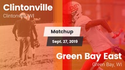 Matchup: Clintonville High vs. Green Bay East  2019