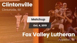 Matchup: Clintonville High vs. Fox Valley Lutheran  2019