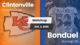 Matchup: Clintonville High vs. Bonduel  2020