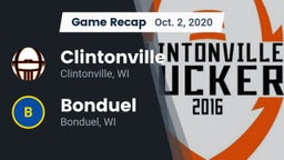 Recap: Clintonville  vs. Bonduel  2020