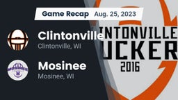Recap: Clintonville  vs. Mosinee  2023