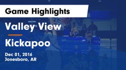 Valley View  vs Kickapoo  Game Highlights - Dec 01, 2016
