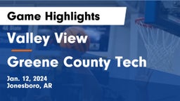 Valley View  vs Greene County Tech  Game Highlights - Jan. 12, 2024