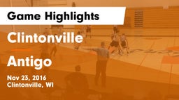 Clintonville  vs Antigo  Game Highlights - Nov 23, 2016