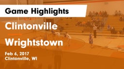 Clintonville  vs Wrightstown  Game Highlights - Feb 6, 2017