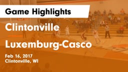 Clintonville  vs Luxemburg-Casco  Game Highlights - Feb 16, 2017