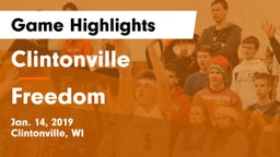 Clintonville  vs Freedom  Game Highlights - Jan. 14, 2019