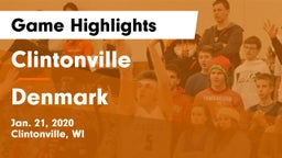 Clintonville  vs Denmark  Game Highlights - Jan. 21, 2020