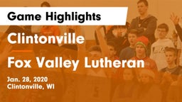 Clintonville  vs Fox Valley Lutheran  Game Highlights - Jan. 28, 2020