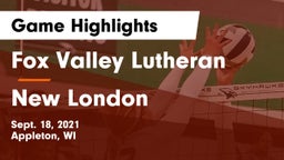 Fox Valley Lutheran  vs New London  Game Highlights - Sept. 18, 2021