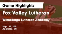 Fox Valley Lutheran  vs Winnebago Lutheran Academy  Game Highlights - Sept. 18, 2021
