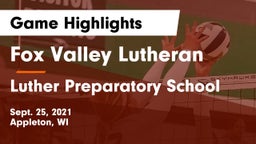 Fox Valley Lutheran  vs Luther Preparatory School Game Highlights - Sept. 25, 2021