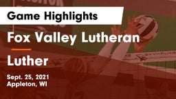 Fox Valley Lutheran  vs Luther  Game Highlights - Sept. 25, 2021