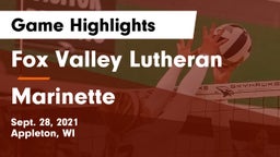 Fox Valley Lutheran  vs Marinette  Game Highlights - Sept. 28, 2021
