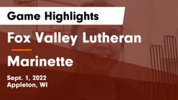 Fox Valley Lutheran  vs Marinette  Game Highlights - Sept. 1, 2022