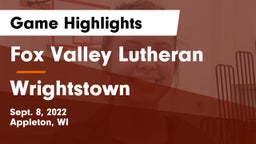 Fox Valley Lutheran  vs Wrightstown  Game Highlights - Sept. 8, 2022