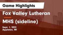 Fox Valley Lutheran  vs MHS (sideline) Game Highlights - Sept. 1, 2022