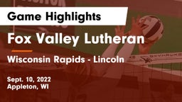 Fox Valley Lutheran  vs Wisconsin Rapids - Lincoln  Game Highlights - Sept. 10, 2022
