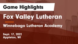 Fox Valley Lutheran  vs Winnebago Lutheran Academy  Game Highlights - Sept. 17, 2022
