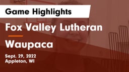 Fox Valley Lutheran  vs Waupaca  Game Highlights - Sept. 29, 2022