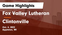 Fox Valley Lutheran  vs Clintonville  Game Highlights - Oct. 4, 2022