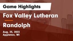 Fox Valley Lutheran  vs Randolph  Game Highlights - Aug. 25, 2023