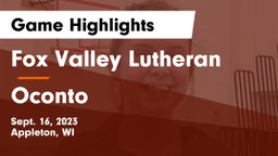 Fox Valley Lutheran  vs Oconto  Game Highlights - Sept. 16, 2023