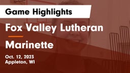 Fox Valley Lutheran  vs Marinette  Game Highlights - Oct. 12, 2023