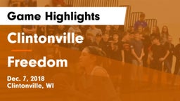 Clintonville  vs Freedom  Game Highlights - Dec. 7, 2018