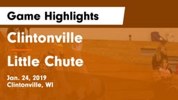 Clintonville  vs Little Chute  Game Highlights - Jan. 24, 2019