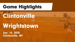 Clintonville  vs Wrightstown  Game Highlights - Jan. 16, 2020