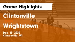 Clintonville  vs Wrightstown  Game Highlights - Dec. 19, 2020