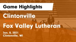 Clintonville  vs Fox Valley Lutheran  Game Highlights - Jan. 8, 2021