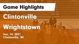 Clintonville  vs Wrightstown  Game Highlights - Jan. 14, 2021