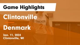 Clintonville  vs Denmark  Game Highlights - Jan. 11, 2024