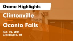 Clintonville  vs Oconto Falls  Game Highlights - Feb. 23, 2024