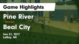 Pine River  vs Beal City  Game Highlights - Jan 31, 2017