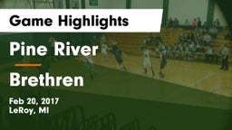 Pine River  vs Brethren Game Highlights - Feb 20, 2017