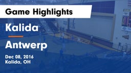 Kalida  vs Antwerp  Game Highlights - Dec 08, 2016