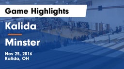 Kalida  vs Minster  Game Highlights - Nov 25, 2016