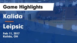 Kalida  vs Leipsic  Game Highlights - Feb 11, 2017