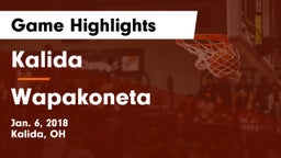 Kalida  vs Wapakoneta  Game Highlights - Jan. 6, 2018