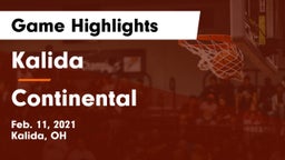 Kalida  vs Continental  Game Highlights - Feb. 11, 2021