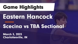 Eastern Hancock  vs Scecina vs TBA Sectional Game Highlights - March 3, 2023