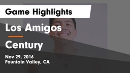 Los Amigos  vs Century  Game Highlights - Nov 29, 2016