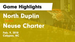North Duplin  vs Neuse Charter Game Highlights - Feb. 9, 2018