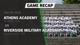 Recap: Athens Academy vs. Riverside Military Academy  2016